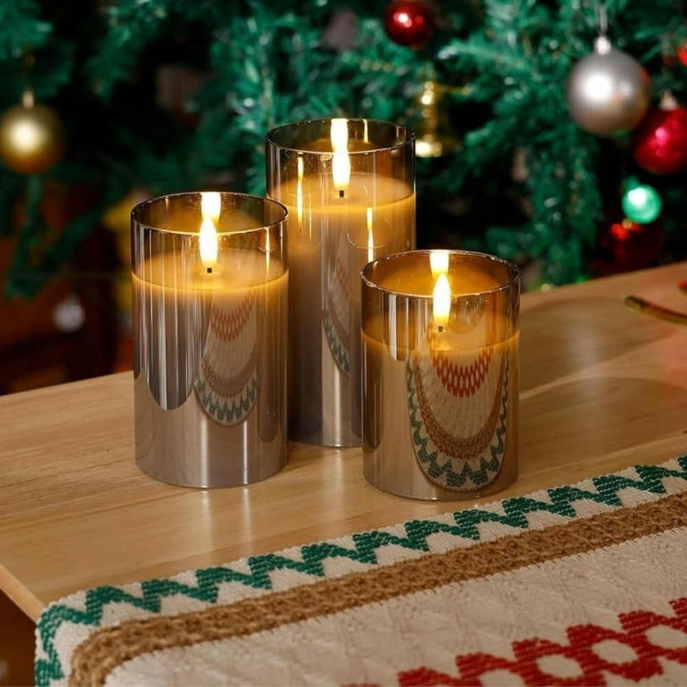 Gray Remote-Controlled Black LED Flameless Candle Set - Picture 8 of 8